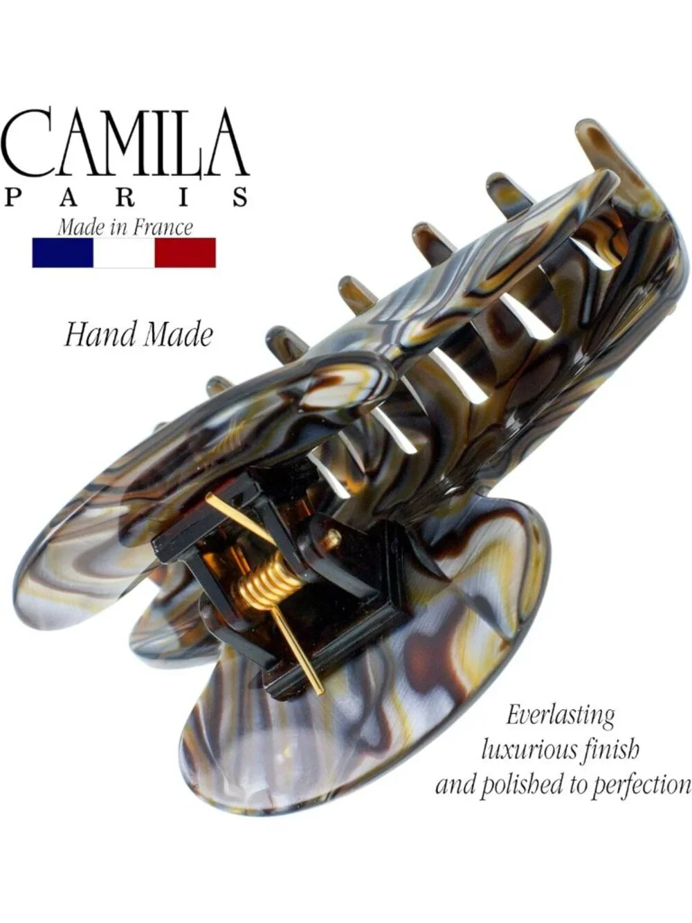 French Jaw Clip for Thick Long Curly Wavy Hair - Strong Hold, No Slip Grip